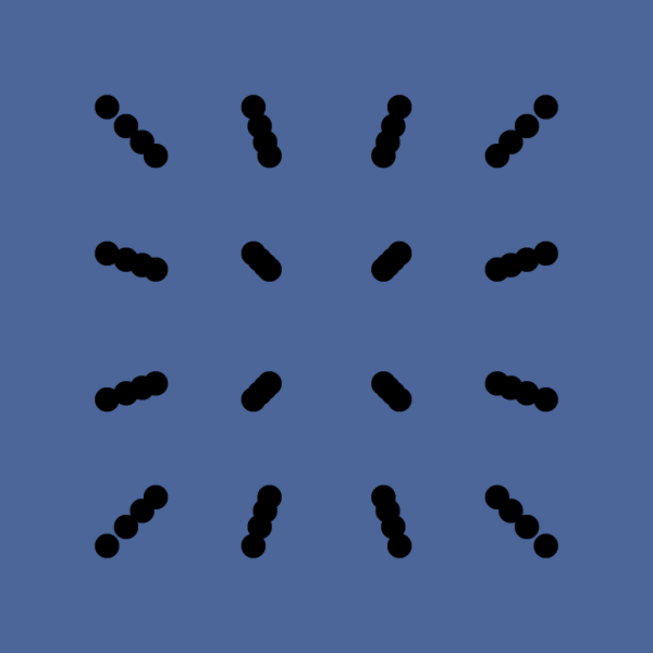 In 3D far away particles appear smaller