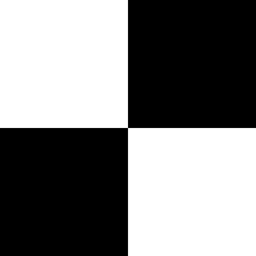 White indicates locations of the prime numbers
