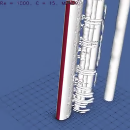 A slice of the octree data in false color